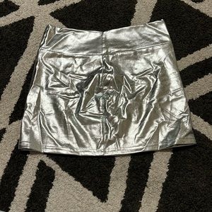 Metallic mini skirt